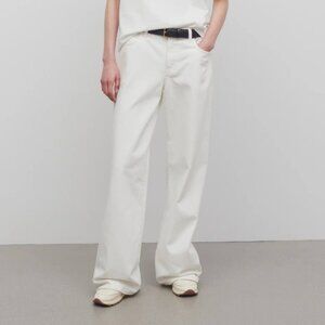 The Row Eglitta White Denim Jeans